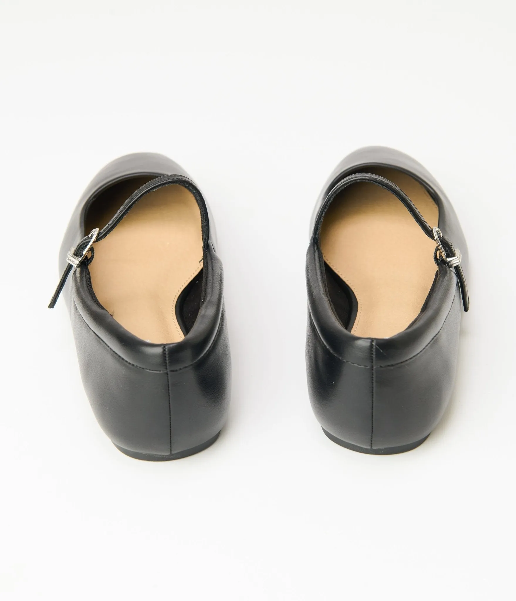 1960s Black Leatherette Flats