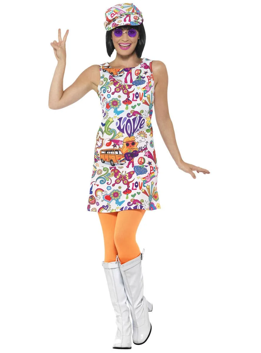 1960s Womens Groovy Chick Plus Size Retro Costume