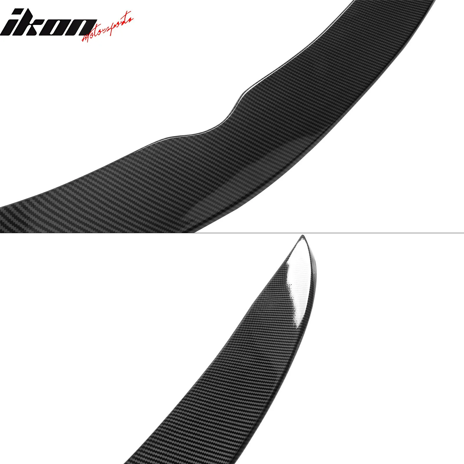 2016-2018 Toyota Rav4 IKON Carbon Fiber Print Trunk Spoiler Lip ABS