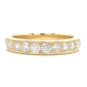 9ct Yellow Gold Pave Set Earth Grown Diamond Band