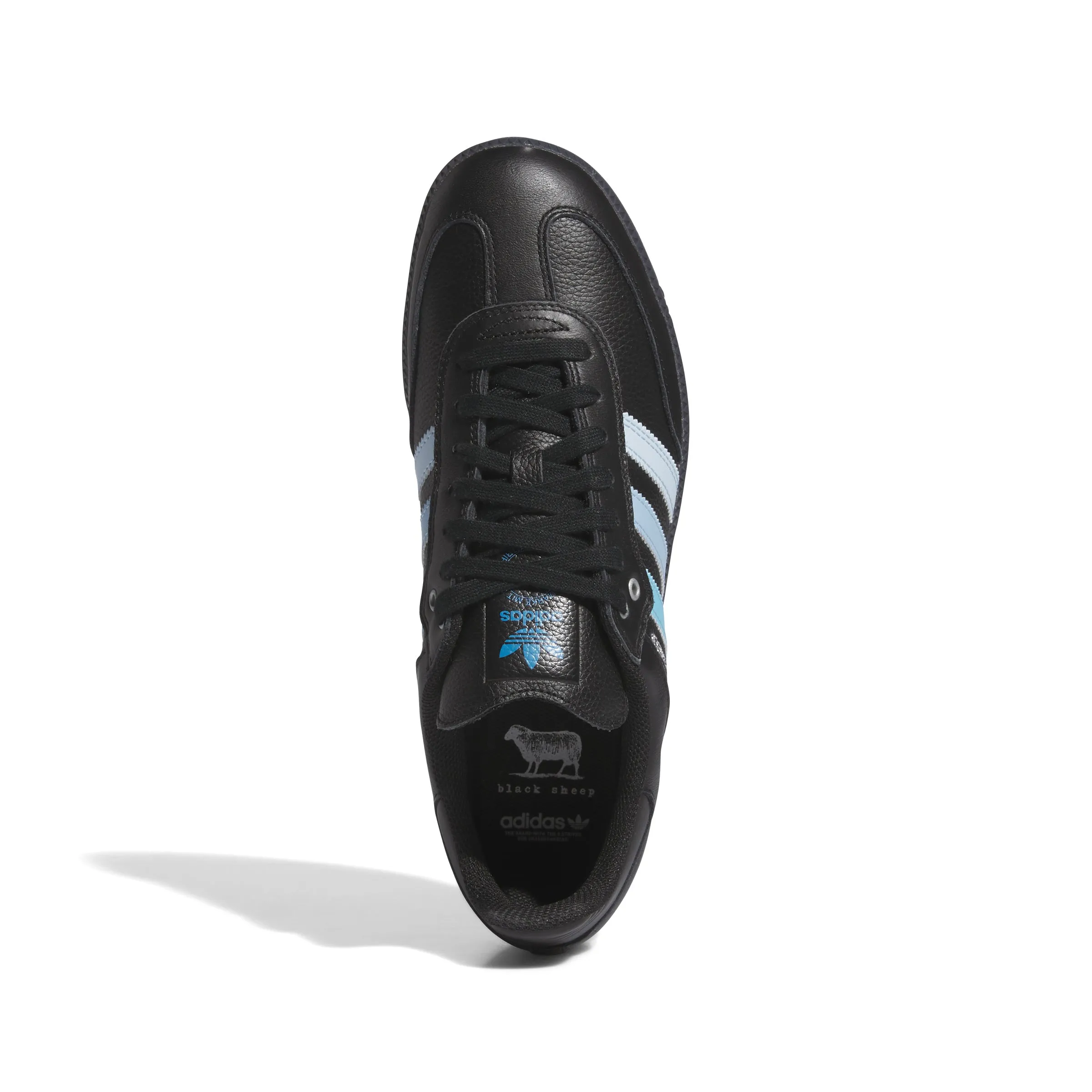 Adidas Charlotte FC x Black Sheep Samba ADV Shoes-Core Black/Cloud White/Ice Blue