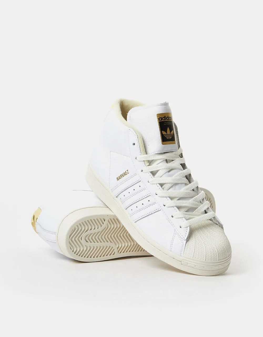 adidas x Sam Narvaez Pro Model ADV Skate Shoes - White/White/Easy Yellow