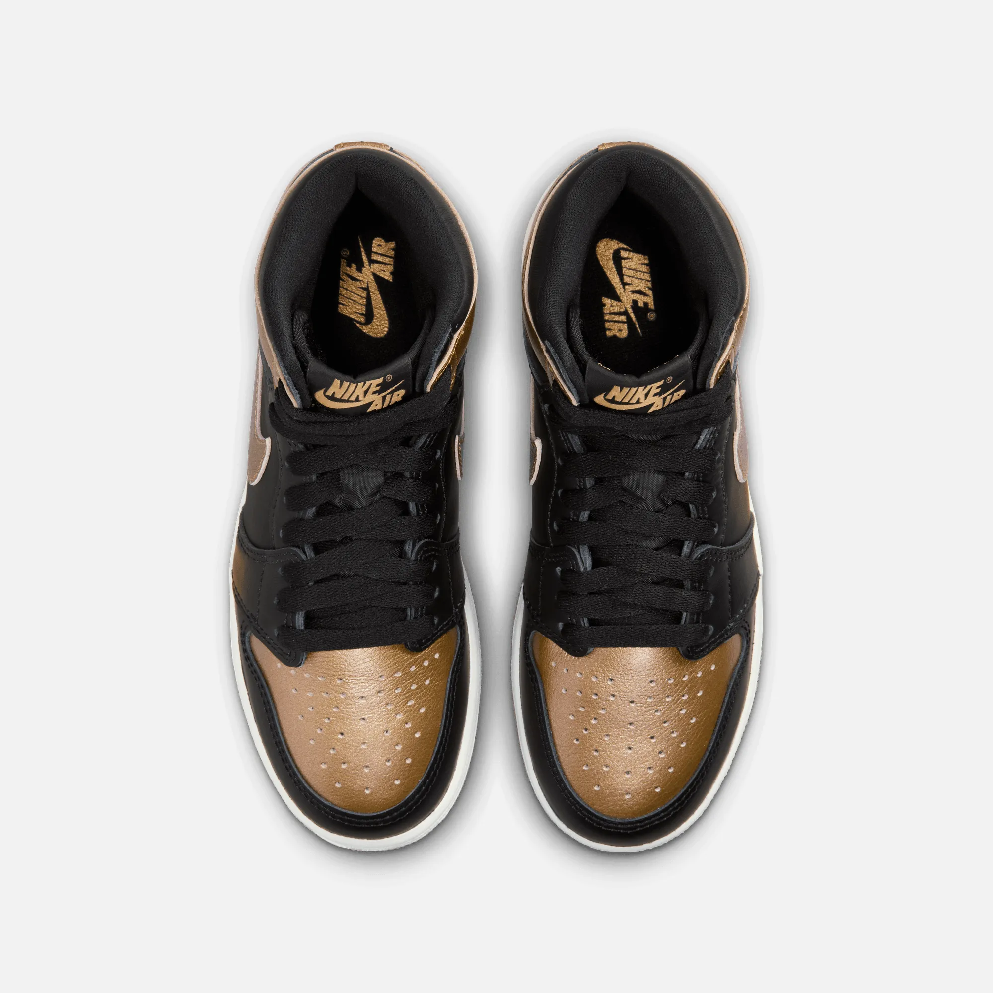 Air Jordan Big Kids' 1 High OG Black and Gold (GS)