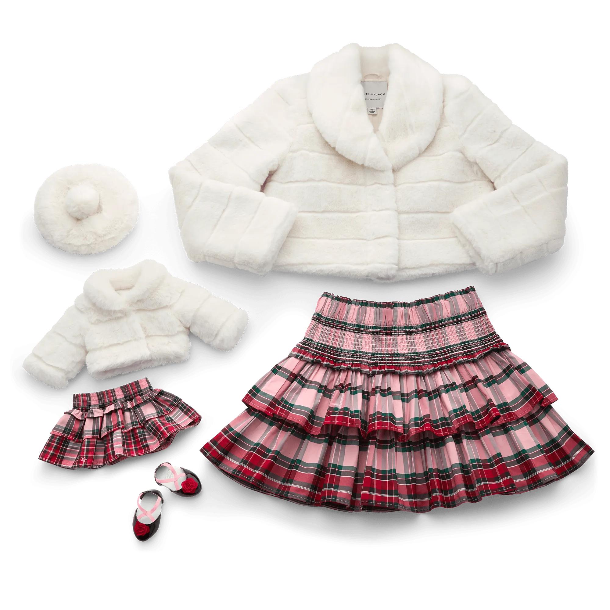 American Girl® x Janie and Jack Winter-White Jacket & Skirt Outfit for Girls & 18-inch Dolls