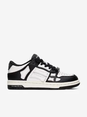 Amiri Kids Leather Skel Top Low Trainers in Black