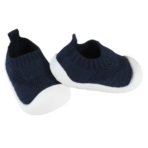 Baby Neutral Navy Stretchy Knit Slip-On Sneaker