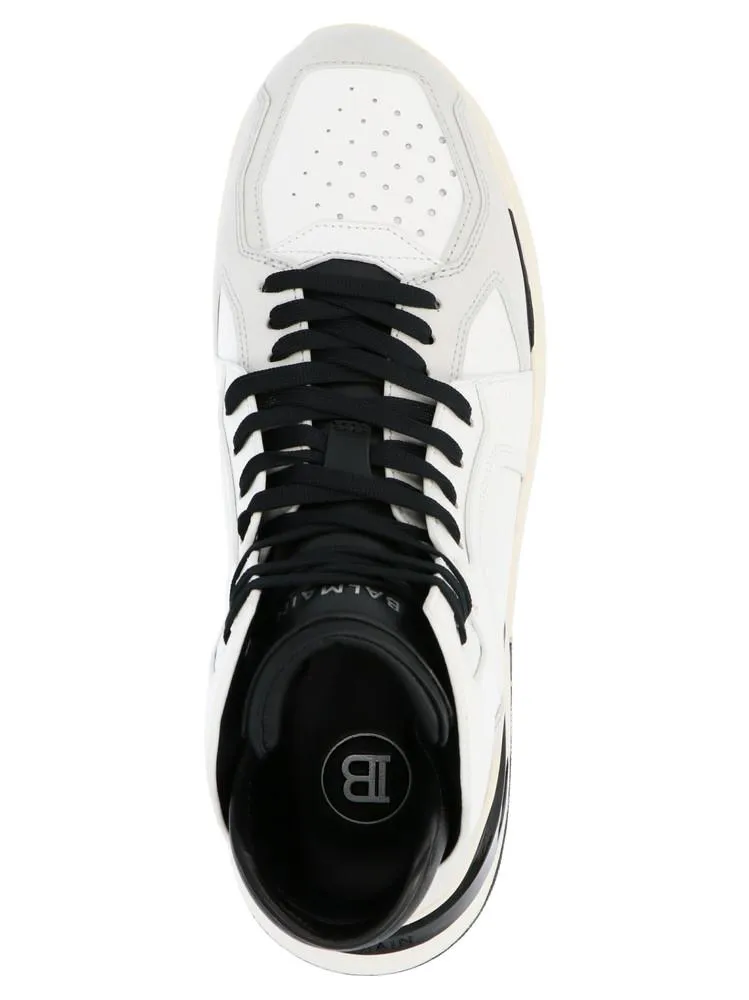 Balmain B-Ball Logo High Top Sneakers