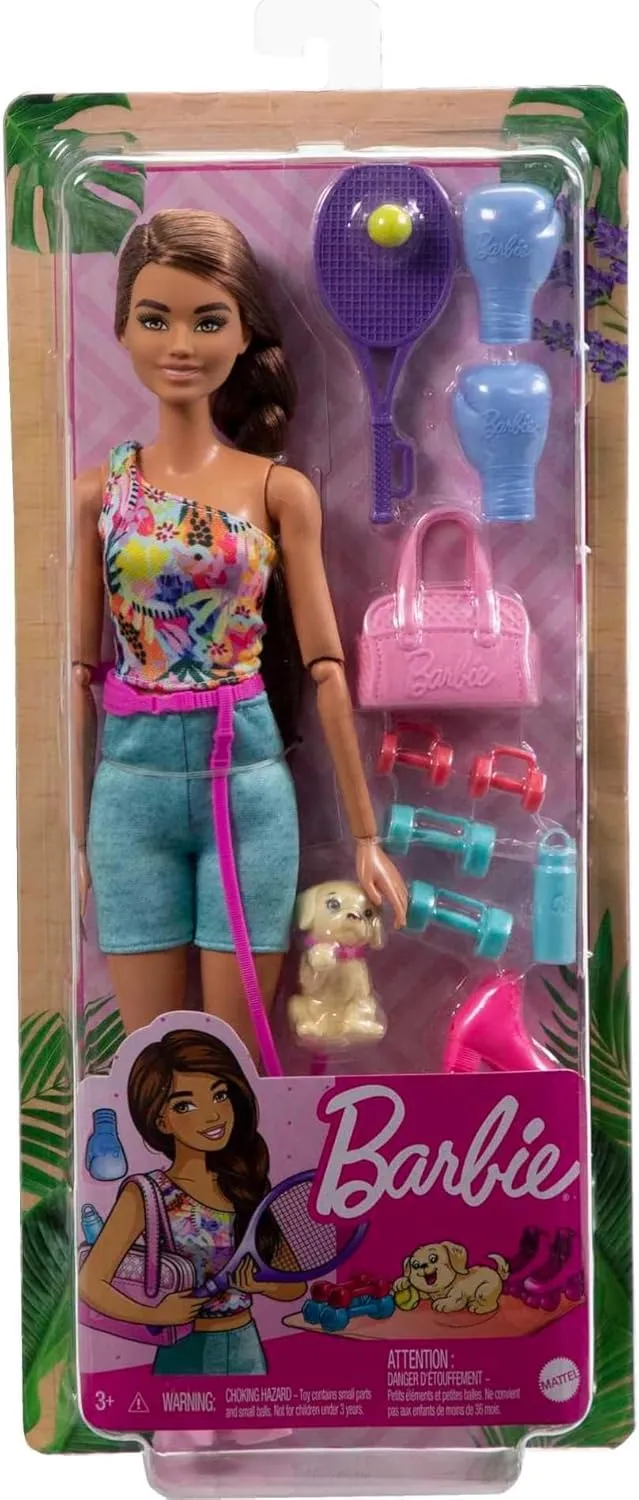 Barbie Athletic Trainer with Outdoor Equipment for girls