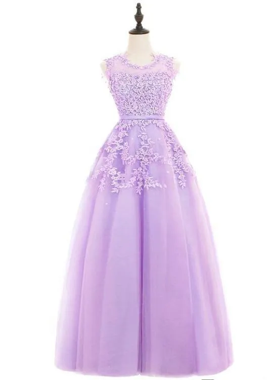 Beautiful Purple Ball Gown Tulle Long Party Dress, A-Line Prom Dress 2020  cg8605