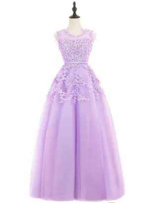 Beautiful Purple Ball Gown Tulle Long Party Dress, A-Line Prom Dress 2020  cg8605