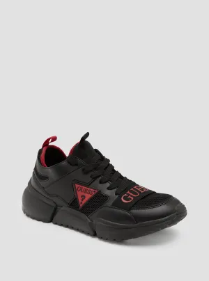 Black Skillz Logo Low Top Sneakers