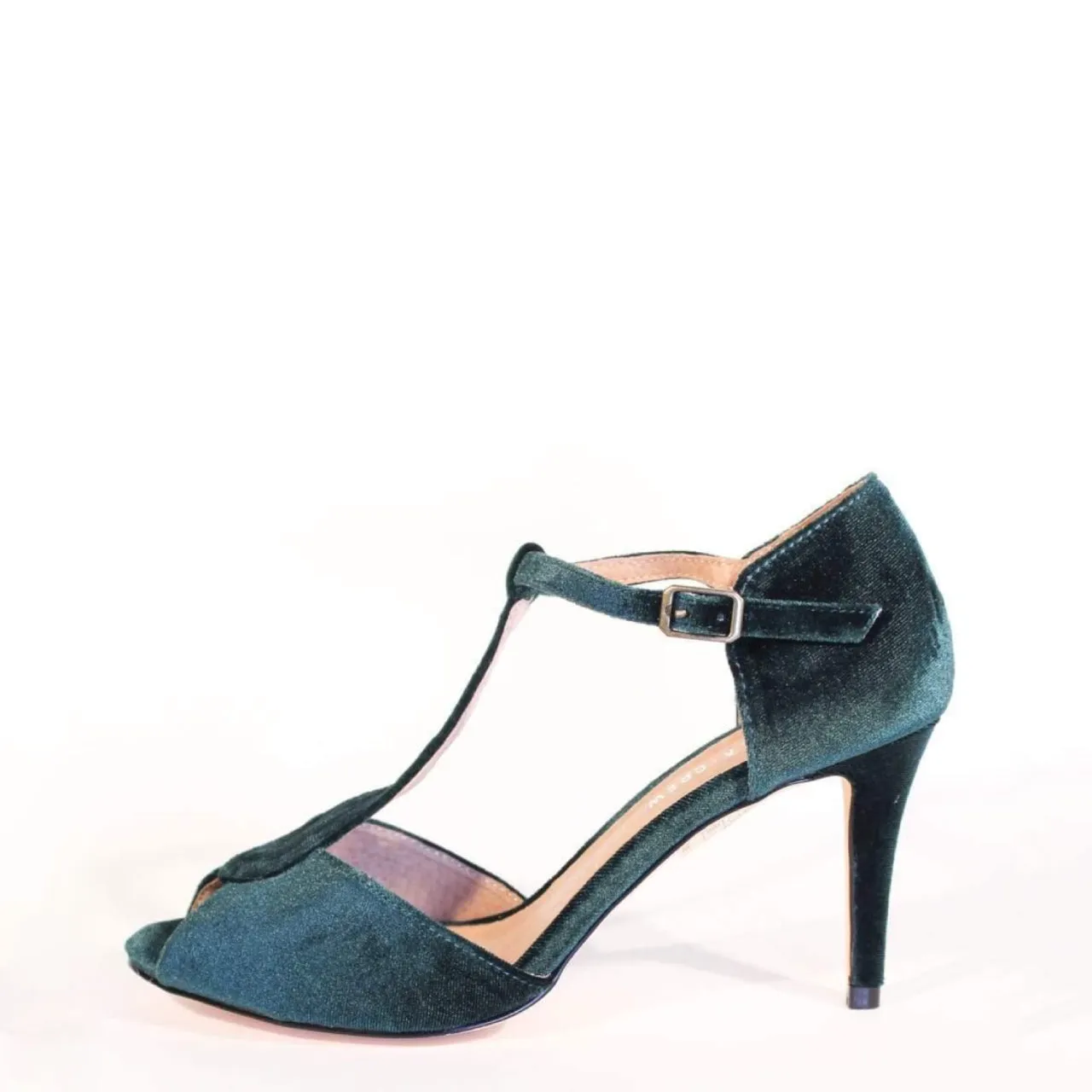 Blondie T-Strap Velvet Heels