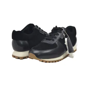 British Walkers Surrey Men's Black Leather and Suede Sneakers