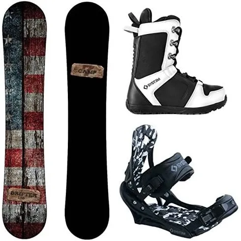 Camp Seven Drifter and APX Men's Complete Snowboard Package 2023 New