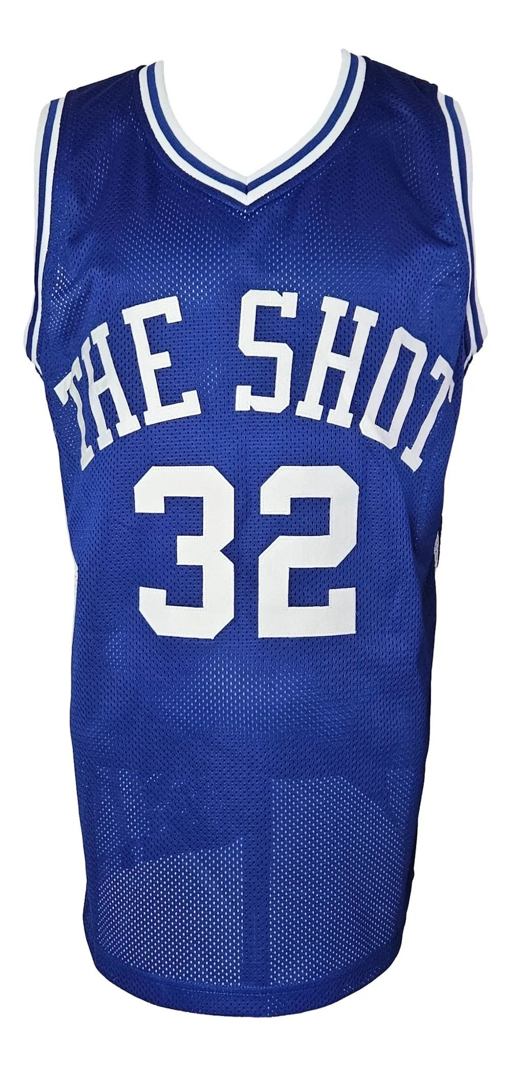 Christian Laettner Duke Signed Blue The Shot Basketball Jersey JSA ITP