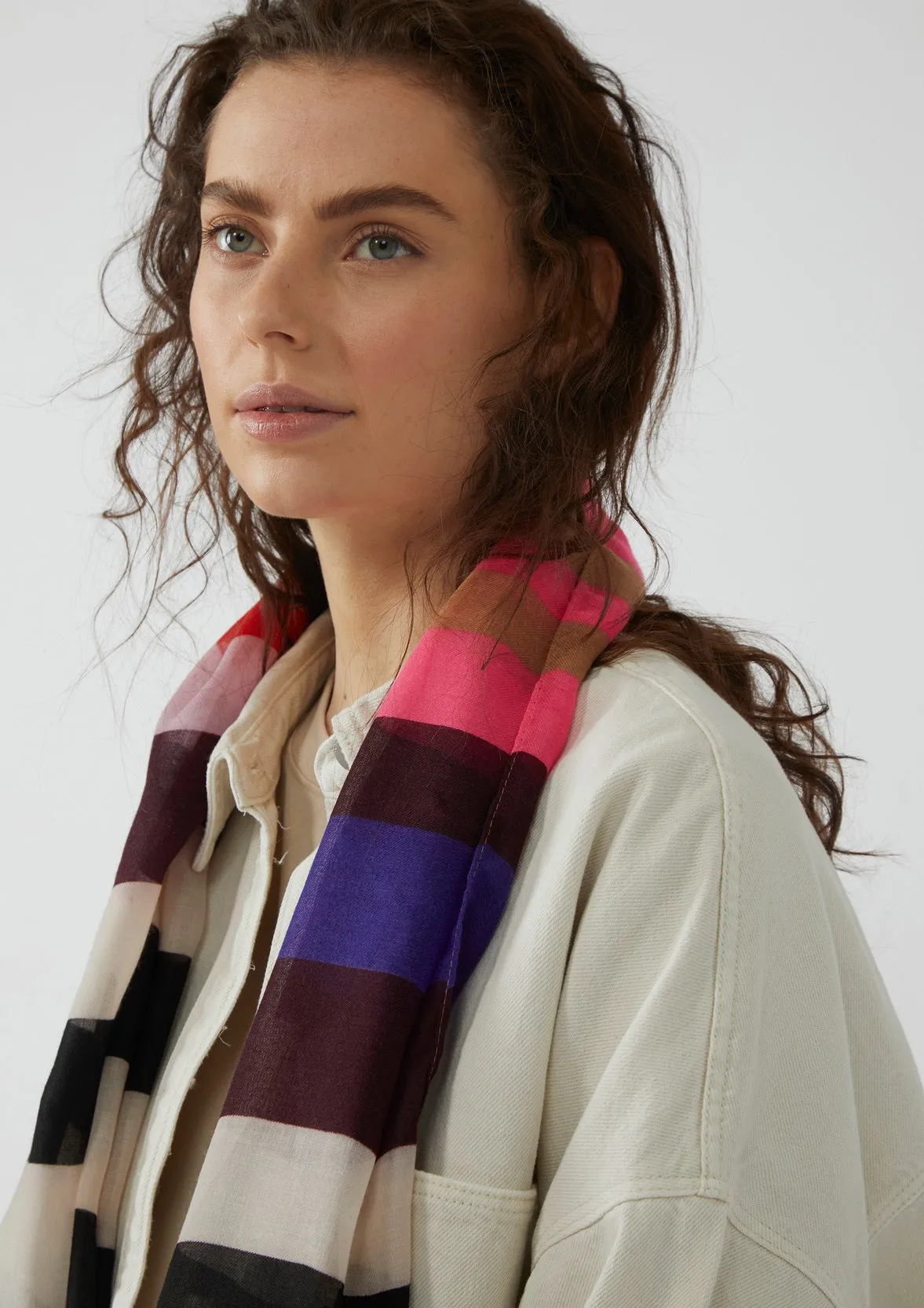 Codello Striped Mix Pink Scarf