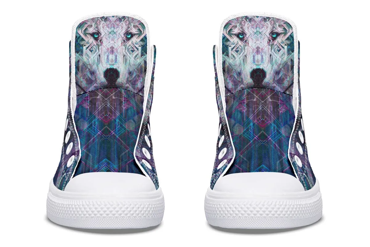 Crystal Wolf High Top Shoes