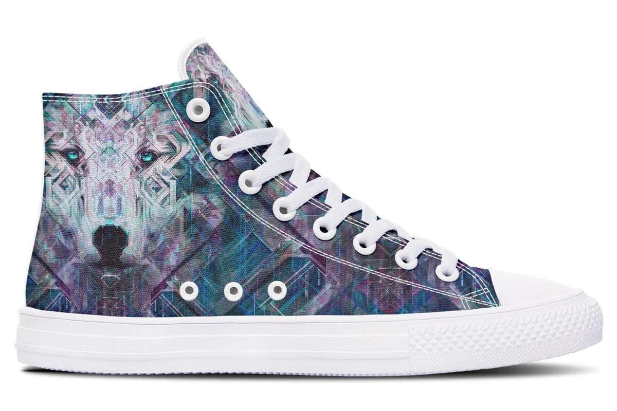 Crystal Wolf High Top Shoes