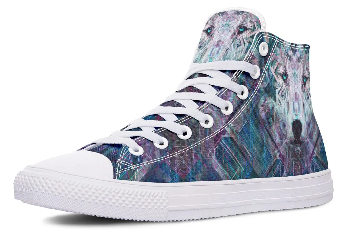 Crystal Wolf High Top Shoes