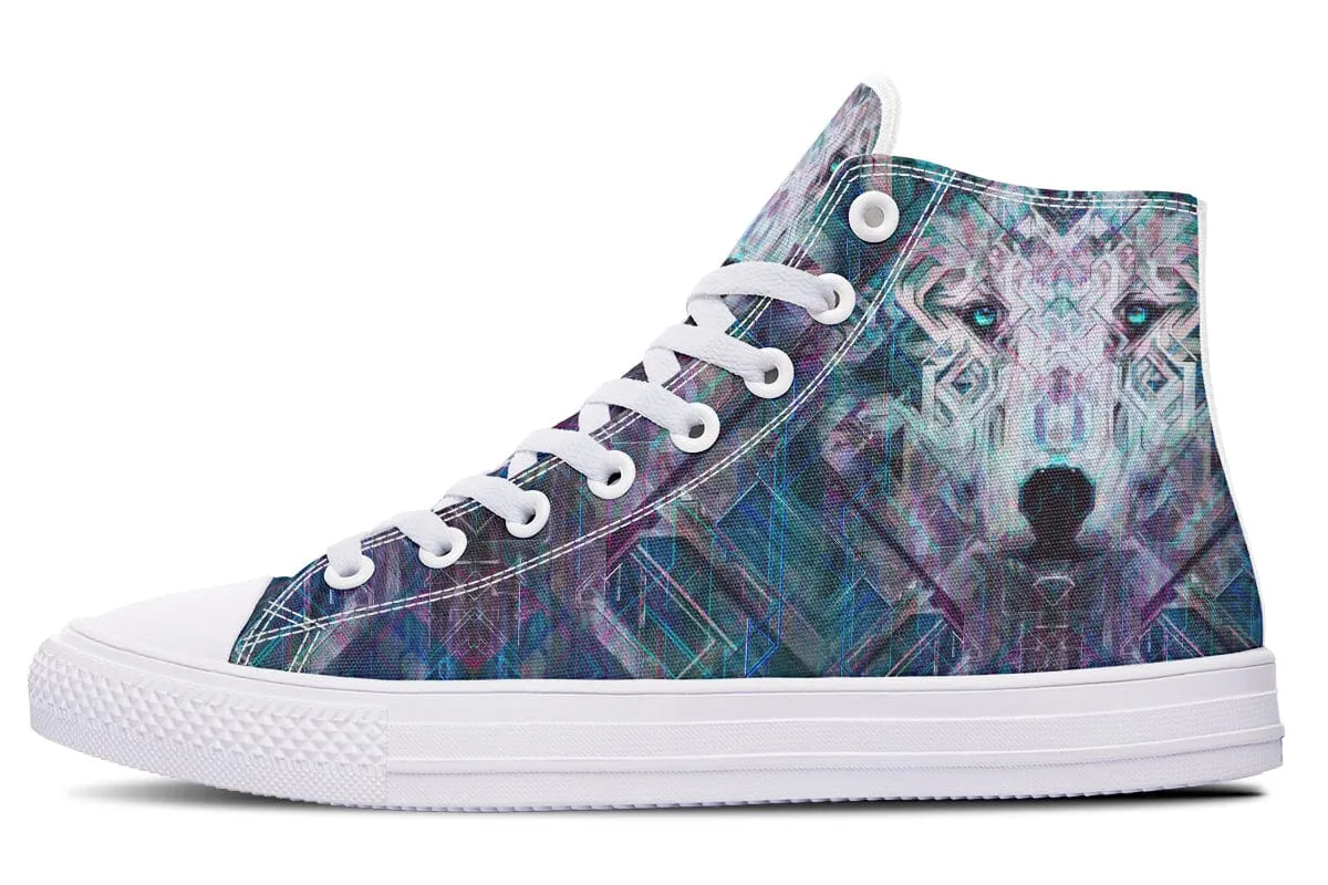 Crystal Wolf High Top Shoes