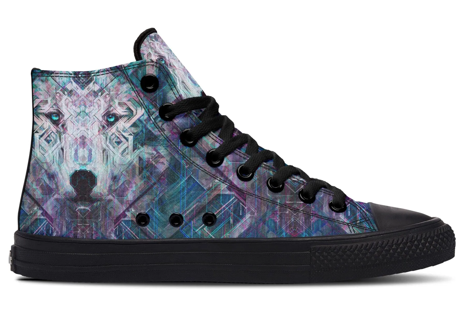 Crystal Wolf High Top Shoes