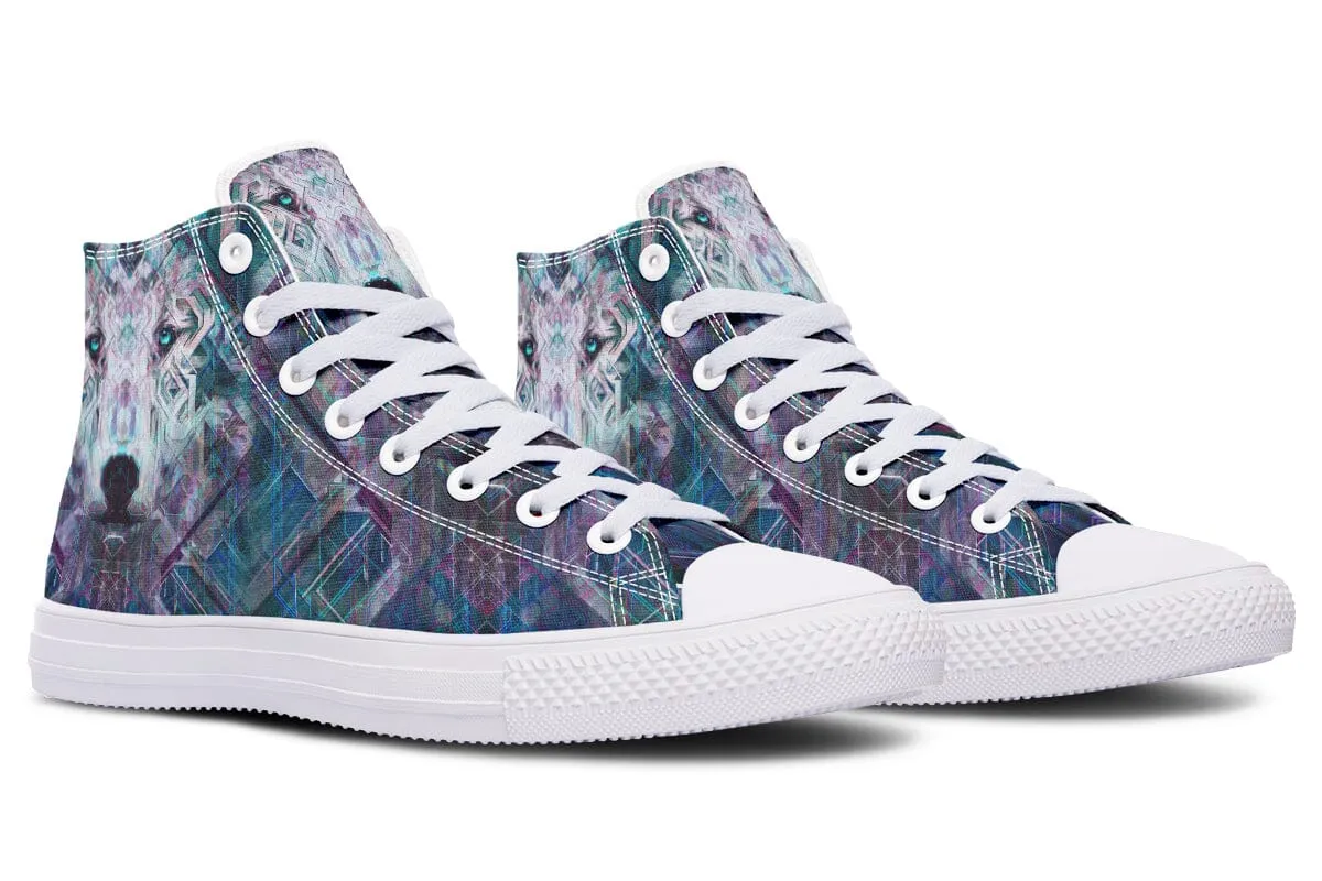 Crystal Wolf High Top Shoes