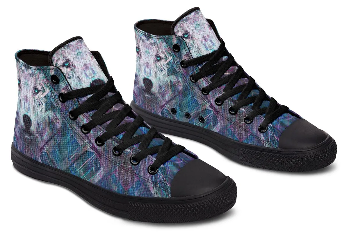 Crystal Wolf High Top Shoes