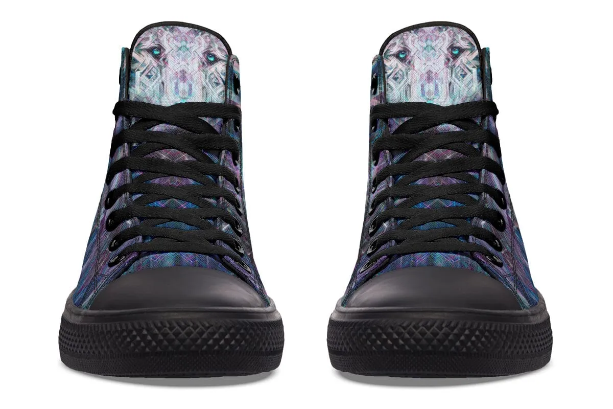 Crystal Wolf High Top Shoes