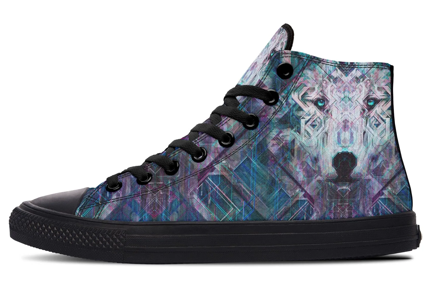 Crystal Wolf High Top Shoes