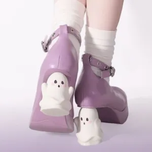 Cute Ghost Spooky Night Out High Heels