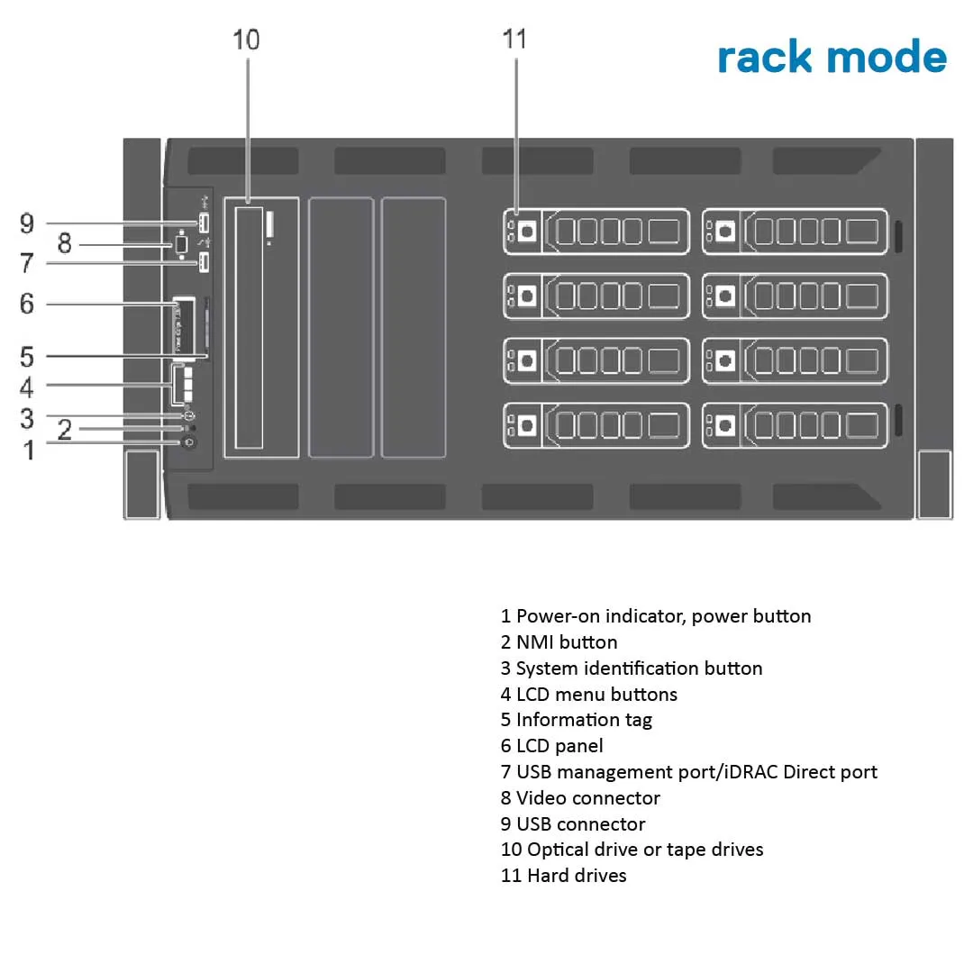 Dell PowerEdge T330 Tower Server Chassis (8x3.5")