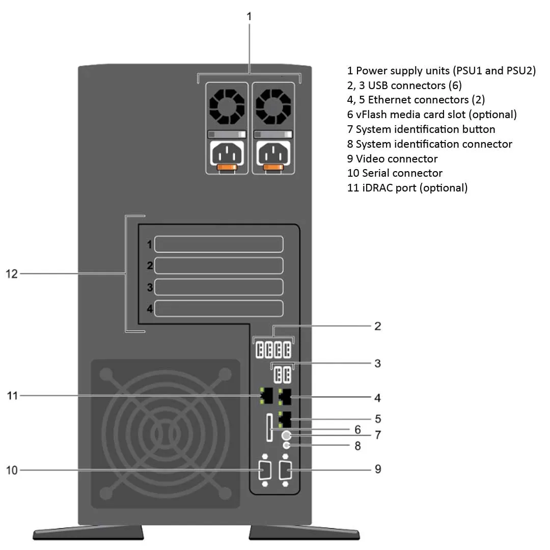 Dell PowerEdge T330 Tower Server Chassis (8x3.5")