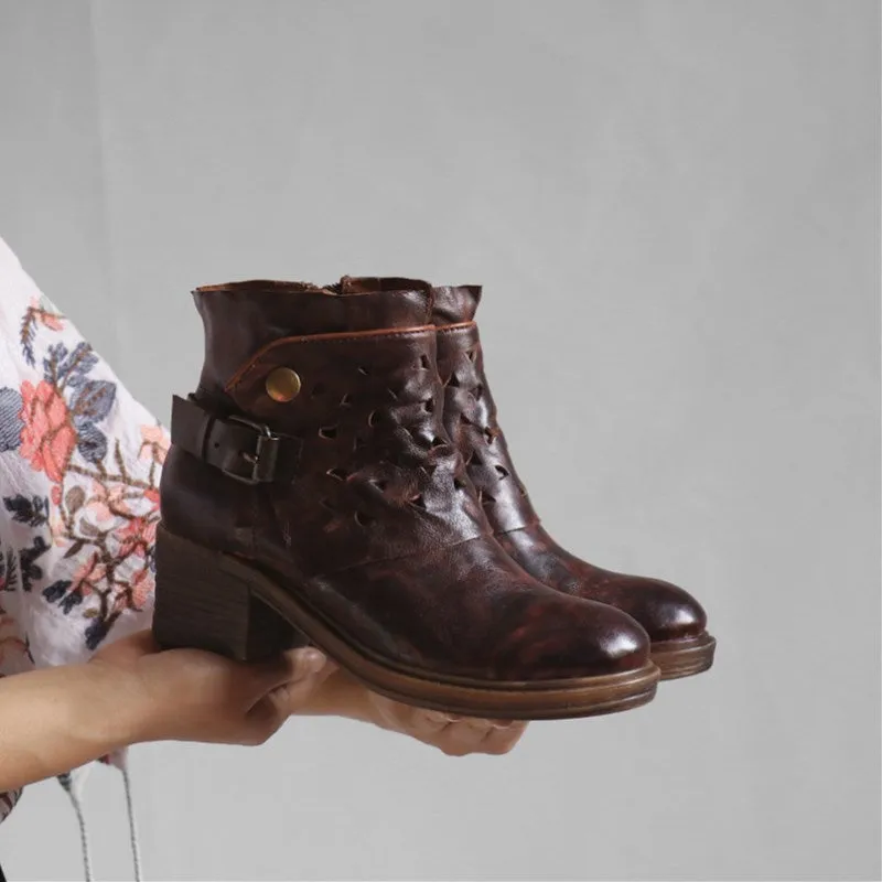 Distressed Handmade Retro Boots 35-41 | Gift Shoes