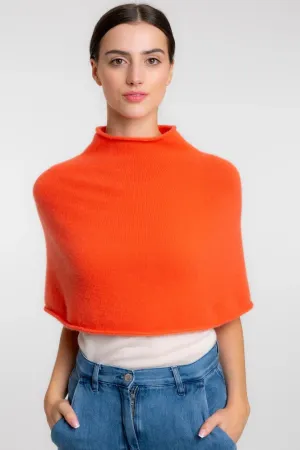 Ekotree Cashmere Half Poncho Orange