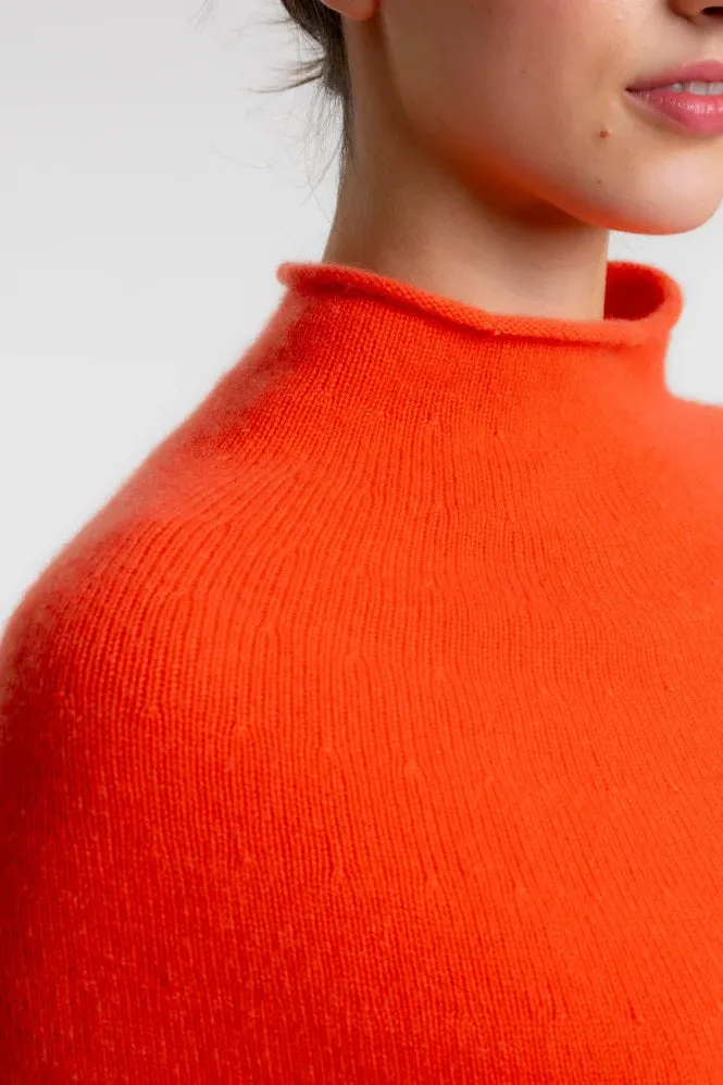 Ekotree Cashmere Half Poncho Orange