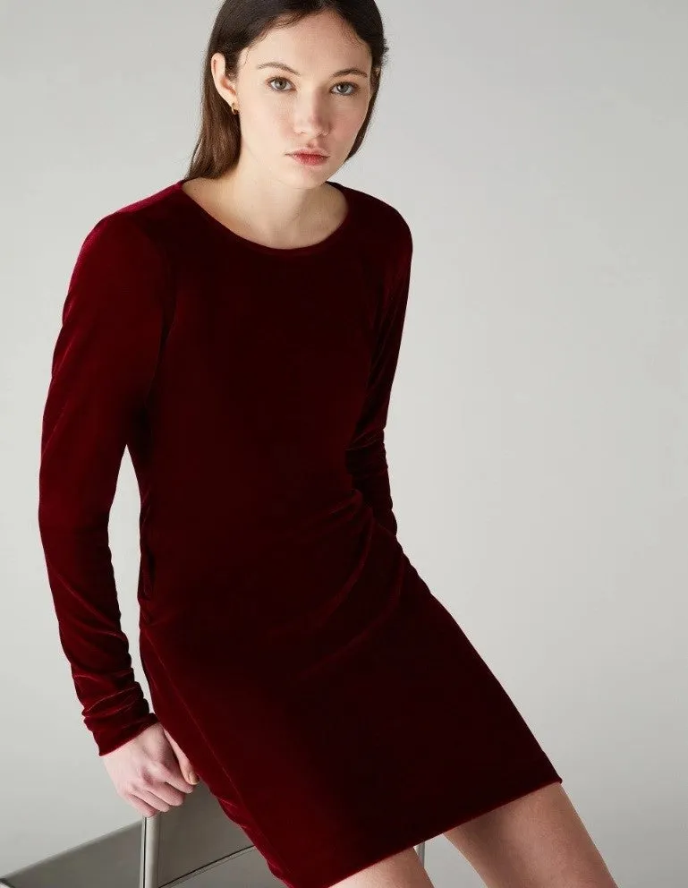 Emme Ciuffo Velvet Dress Burgundy