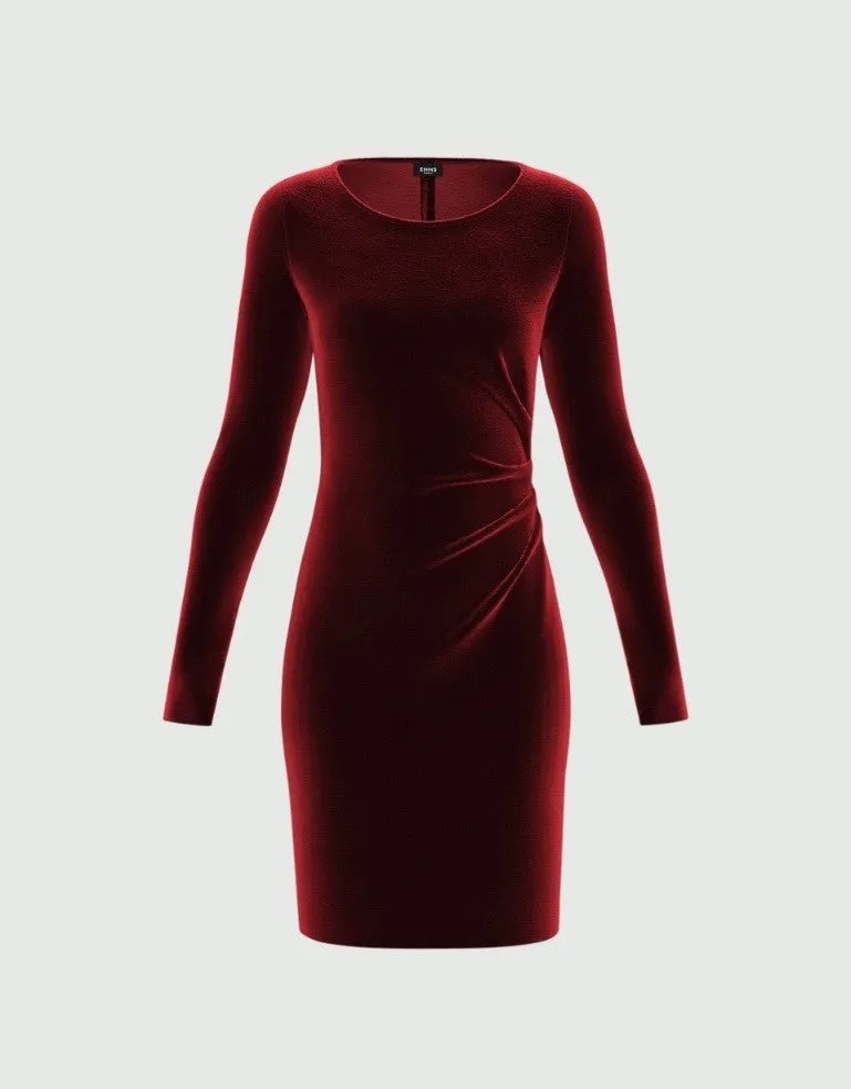 Emme Ciuffo Velvet Dress Burgundy