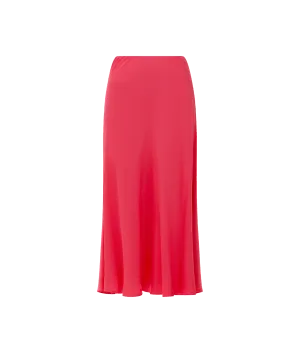 Ennis Eco Satin Midaxi Slip Skirt - Pink