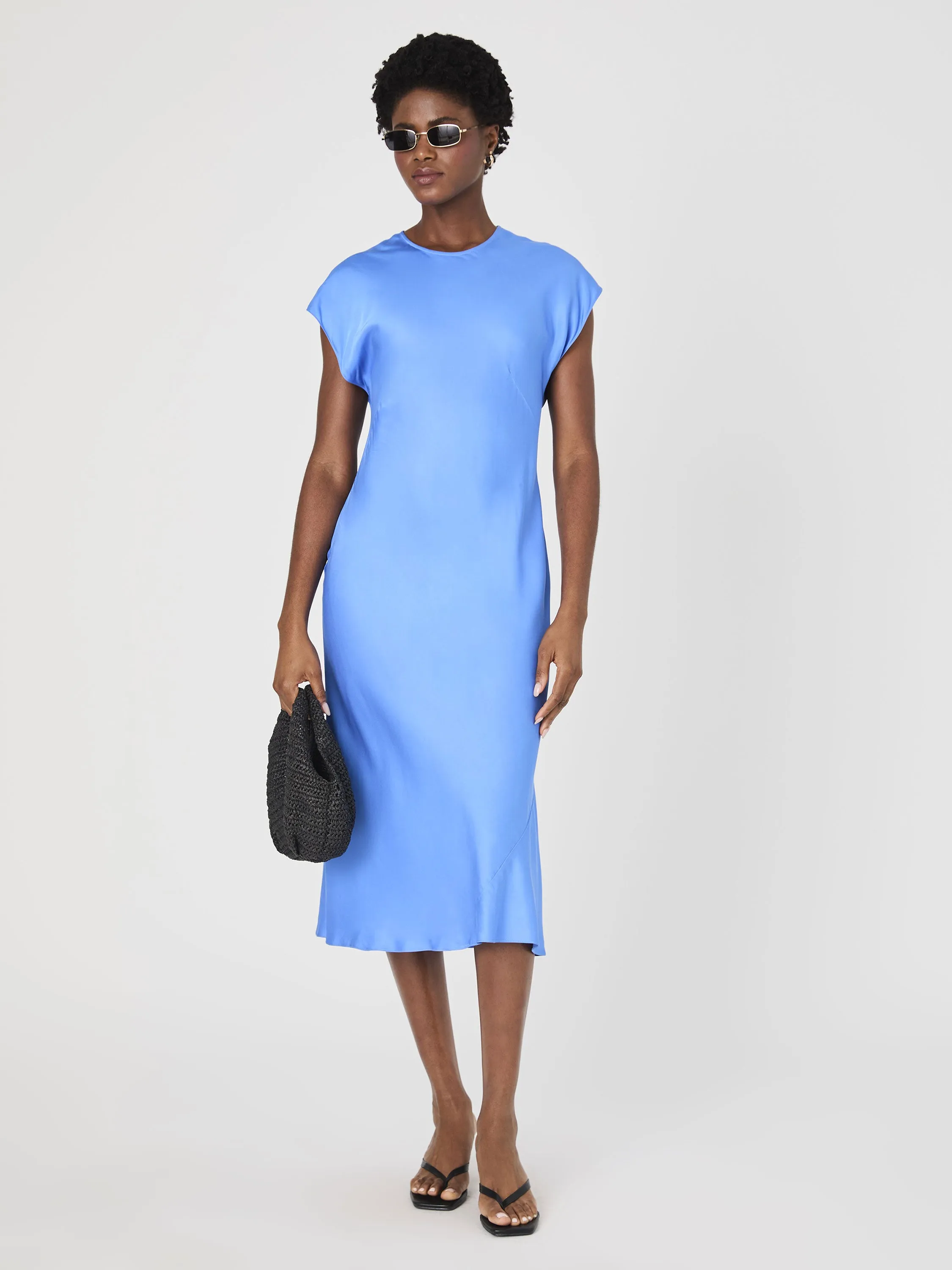 Ennis Satin Column Midi Dress