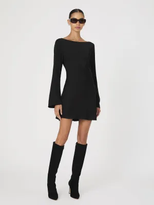 Ennis Satin Longsleeve Mini Dress