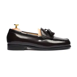 Etom - Men's Dark Brown Box Leather High Shine Loafer