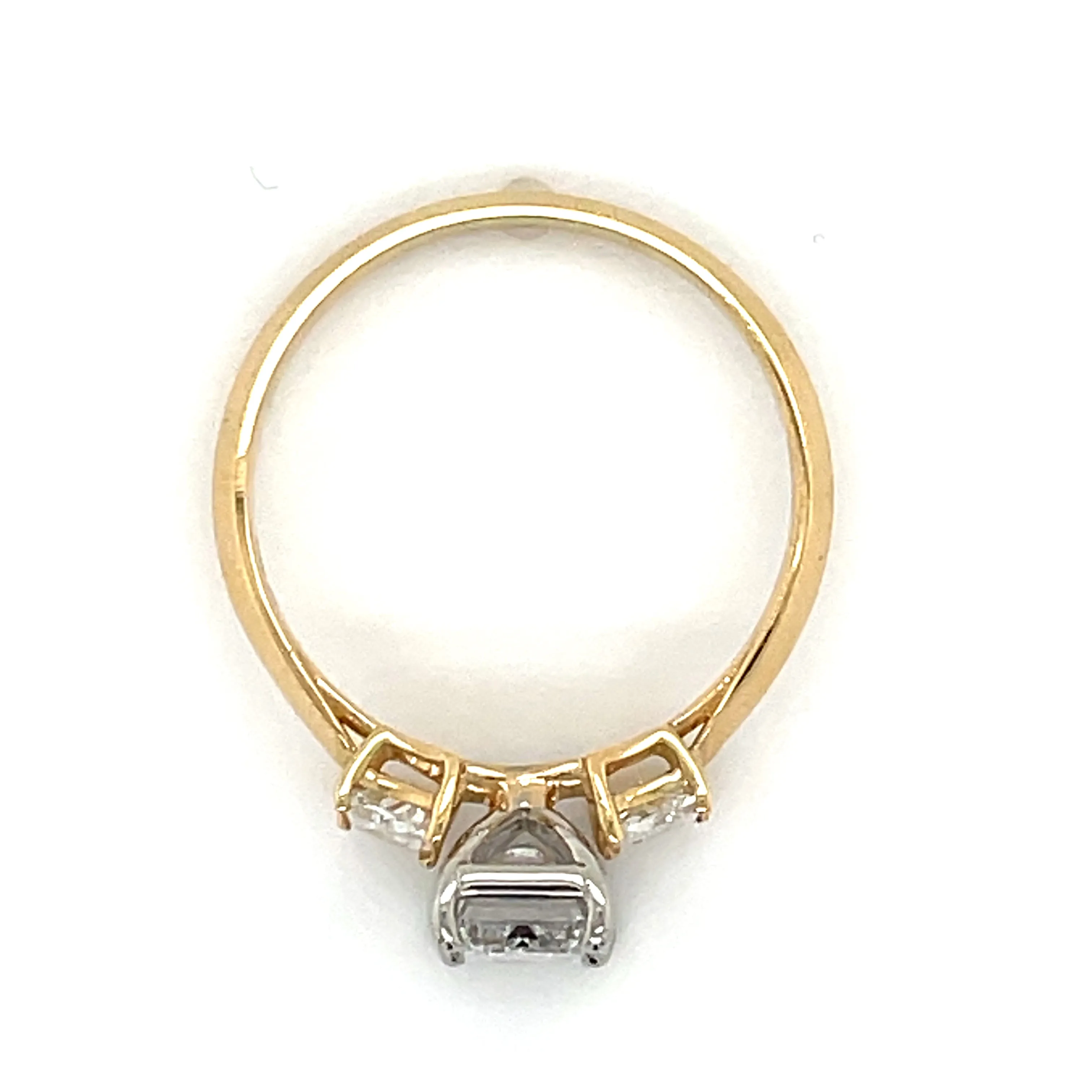 Fiadh - 18ct Yellow Gold 2.01ct Laboratory Grown Emerald Cut Diamond Engagement Ring With Side Stones