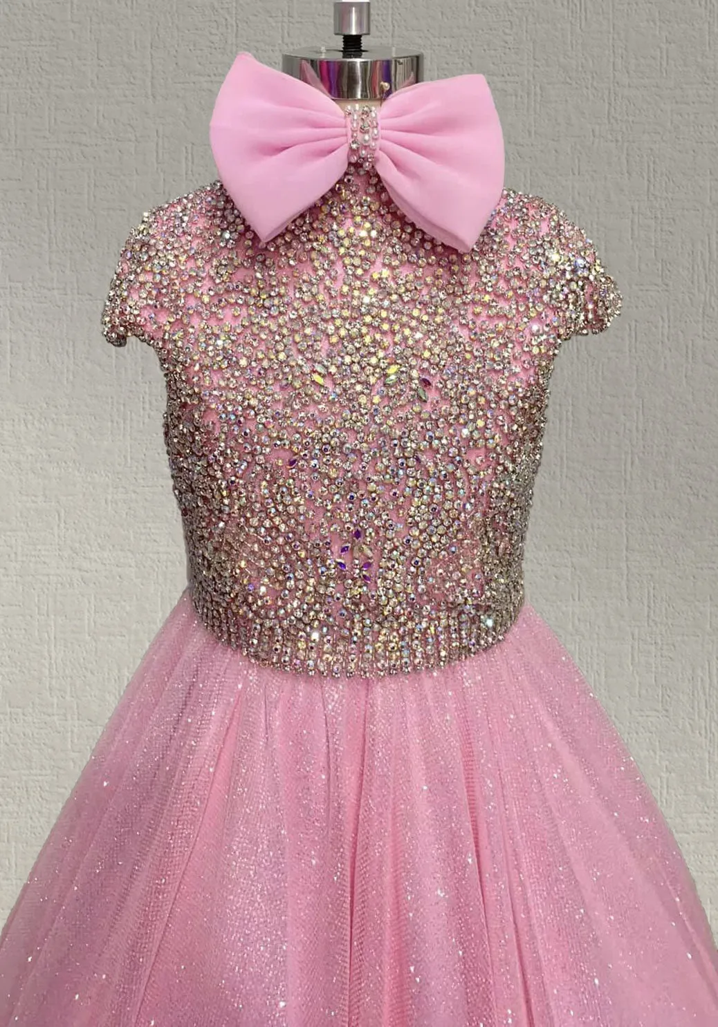 Flower Girls Glitter Pink Stunning Pageant Dress