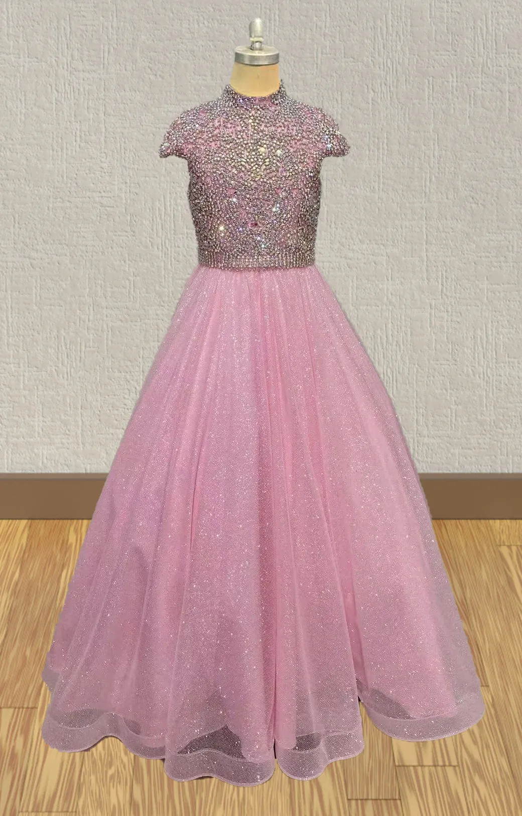 Flower Girls Glitter Pink Stunning Pageant Dress