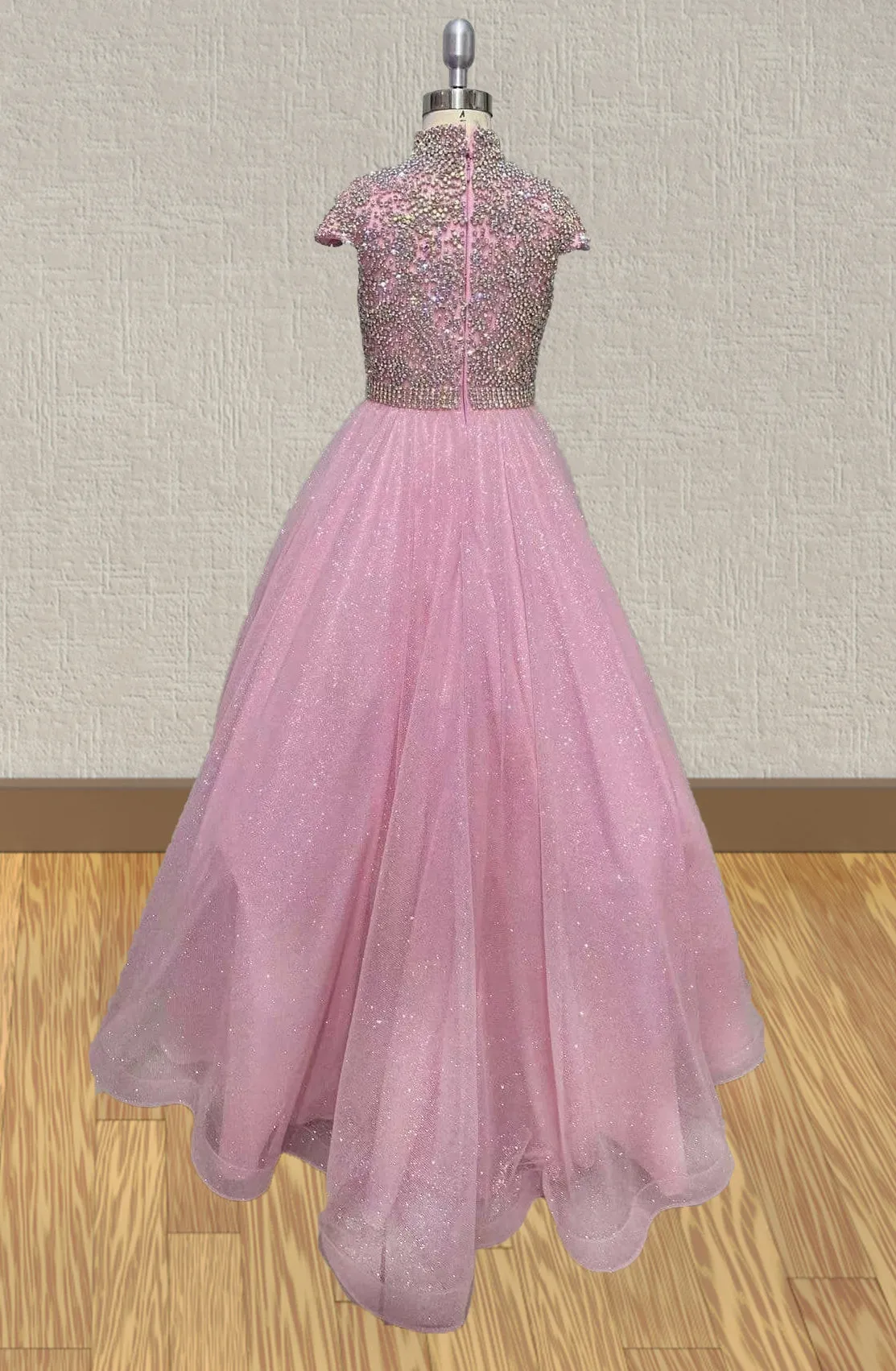 Flower Girls Glitter Pink Stunning Pageant Dress