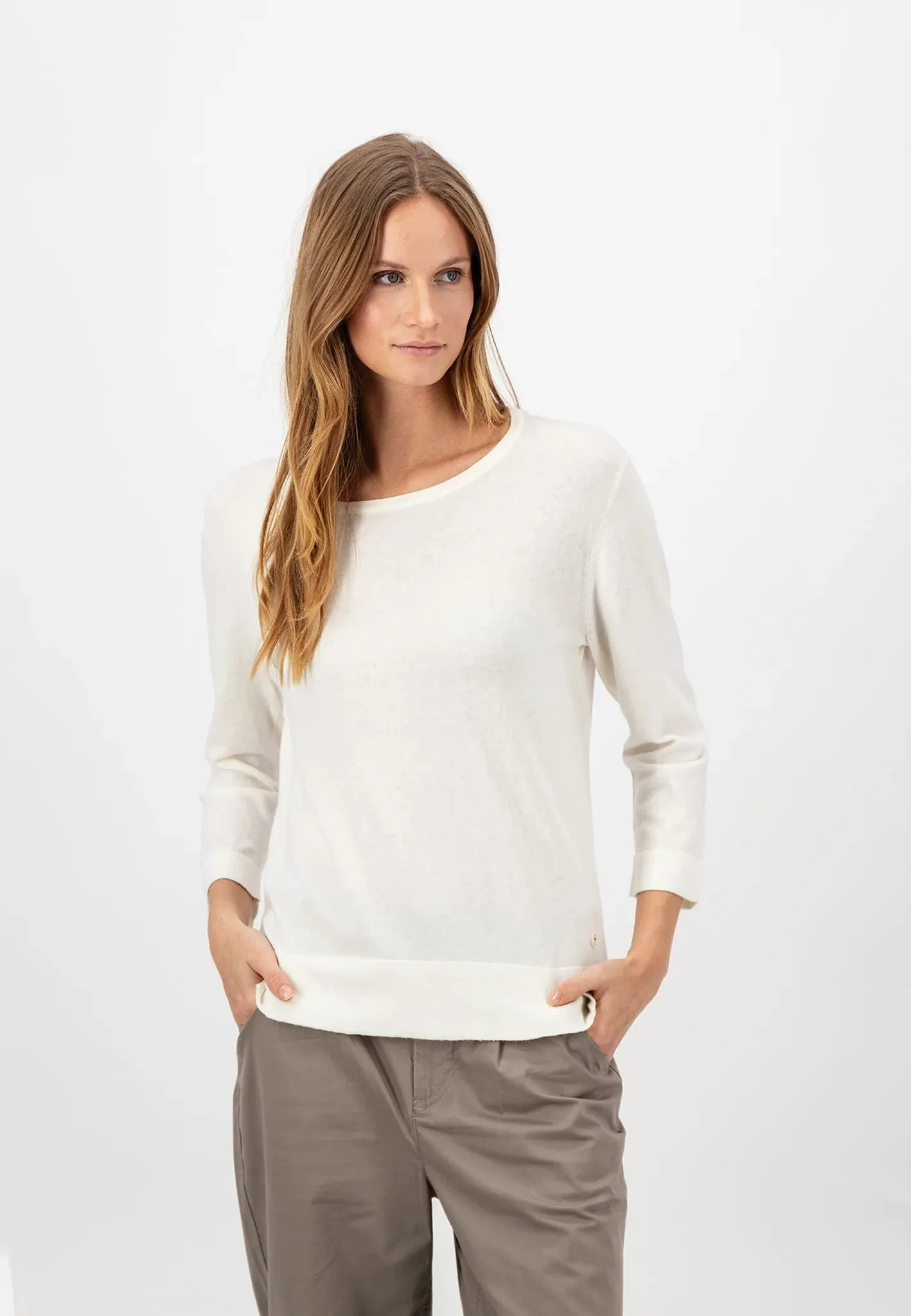 Fynch Hatton Knitted Sweater Off-white