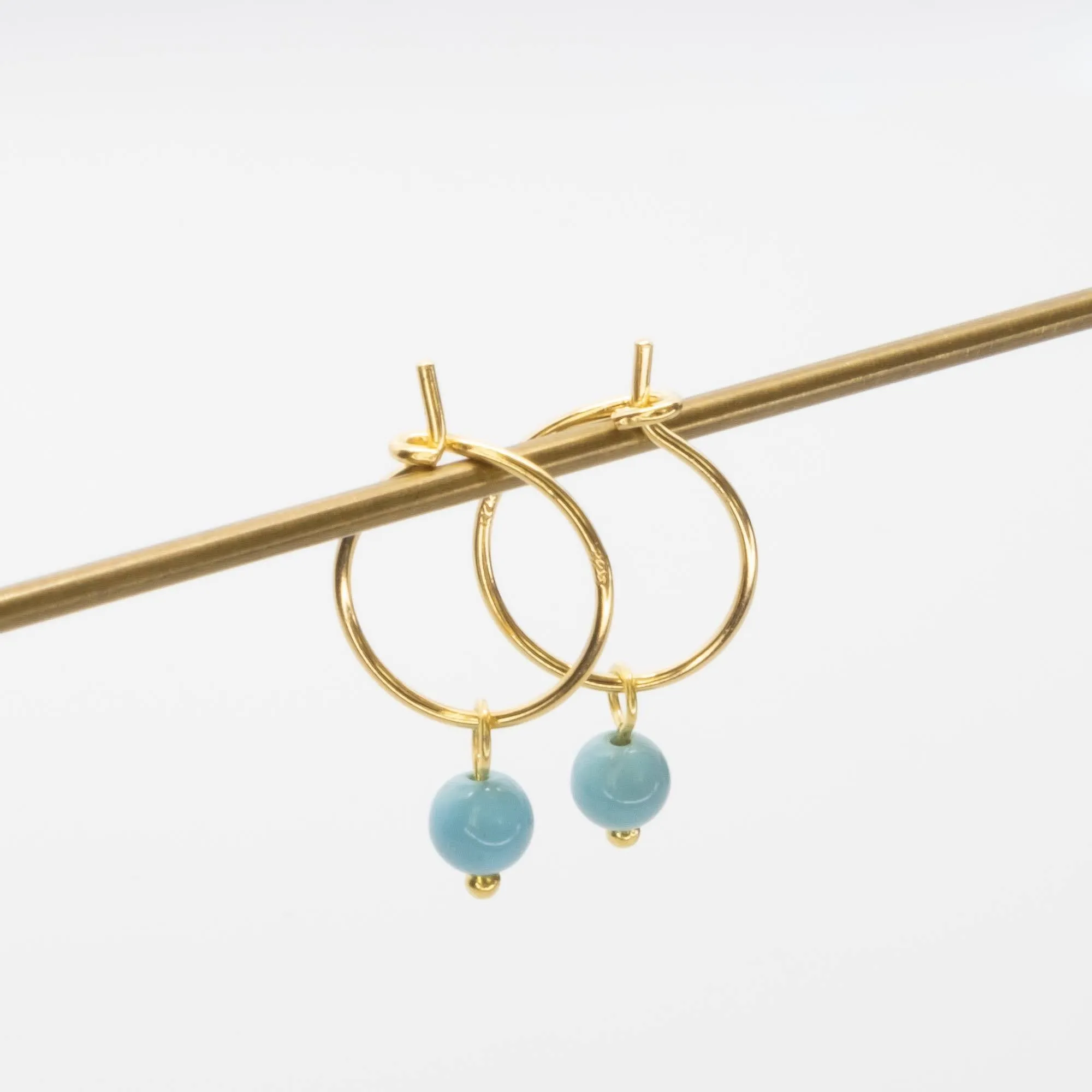 Gemstone Hoops