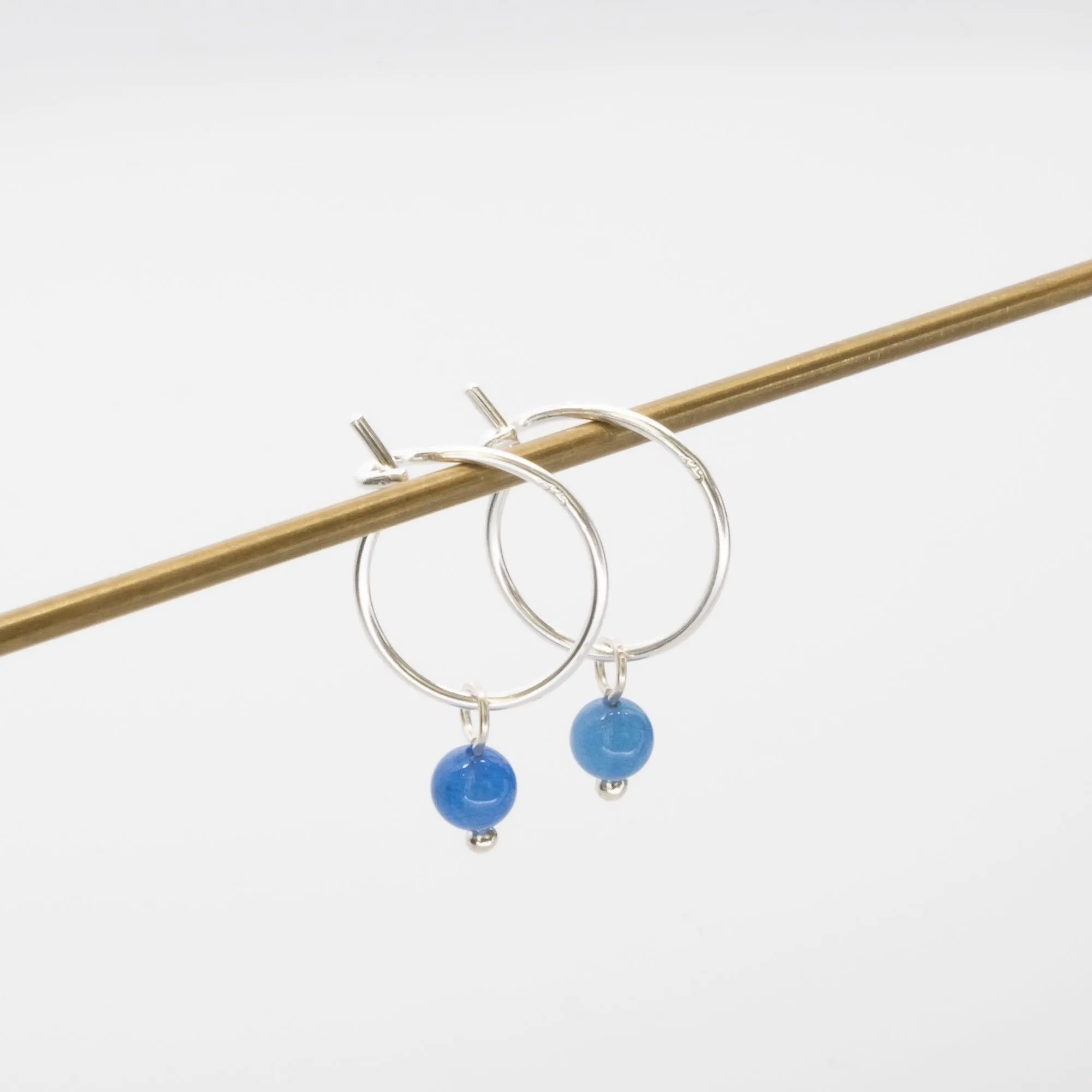 Gemstone Hoops