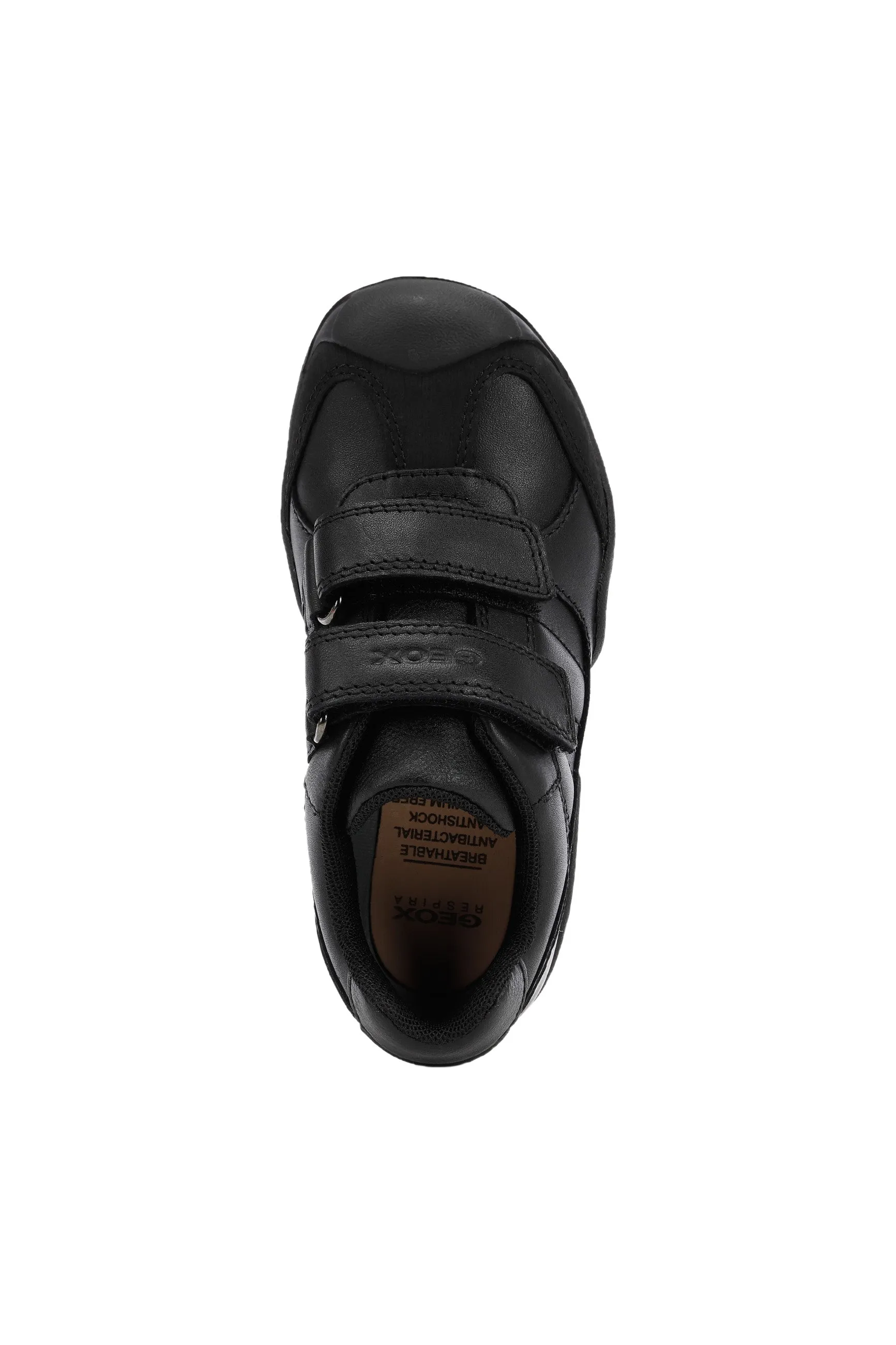 Geox New Savage Boys Black School Shoe