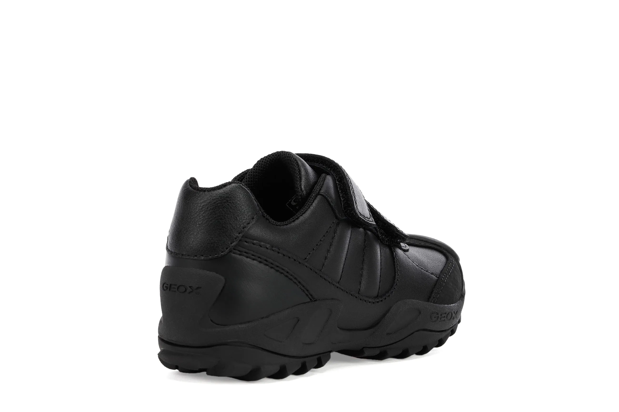 Geox New Savage Boys Black School Shoe